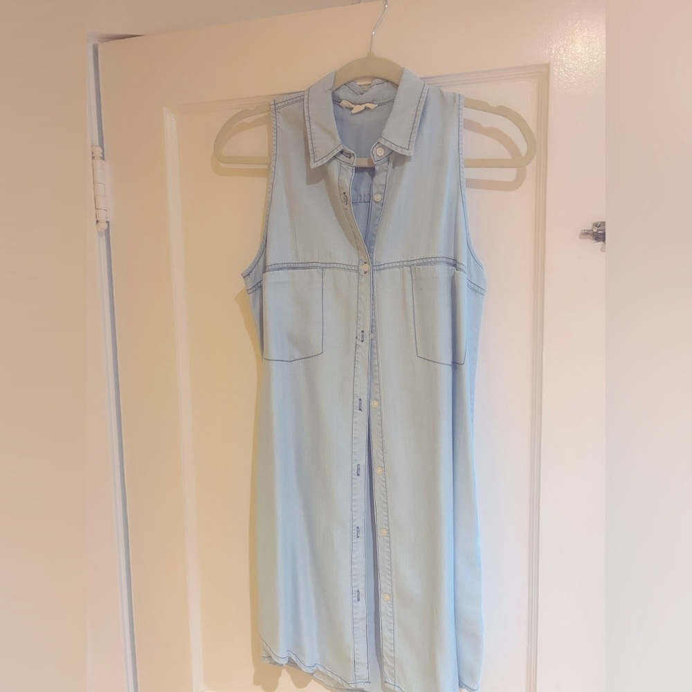 Light blue denim dress